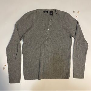 Thick ribbed knit grey sweater